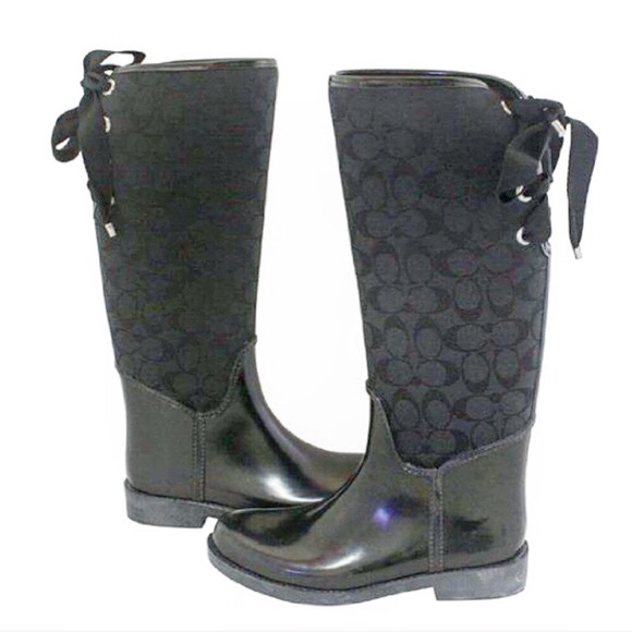 Coach Shoes - Coach Tristee Monogram Rain Boots